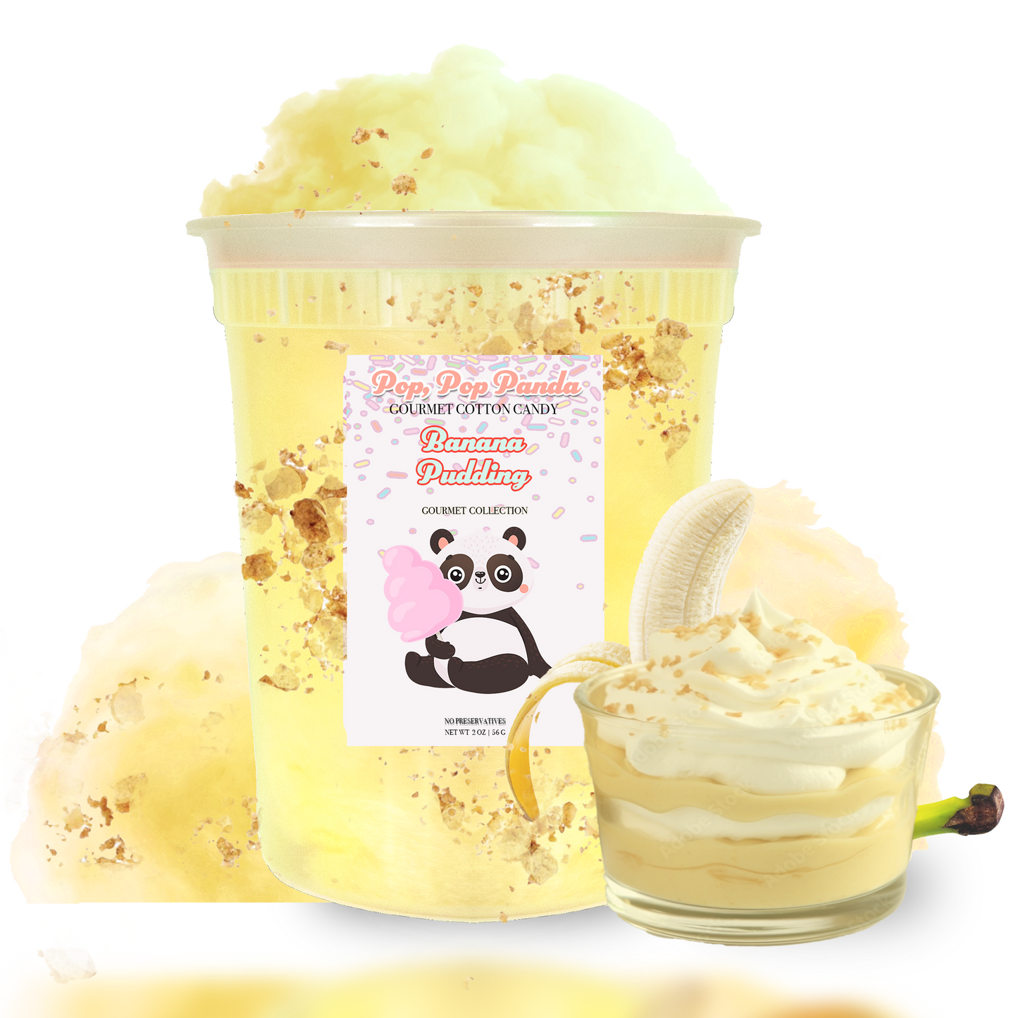 Banana Pudding Cotton Candy | 2 oz