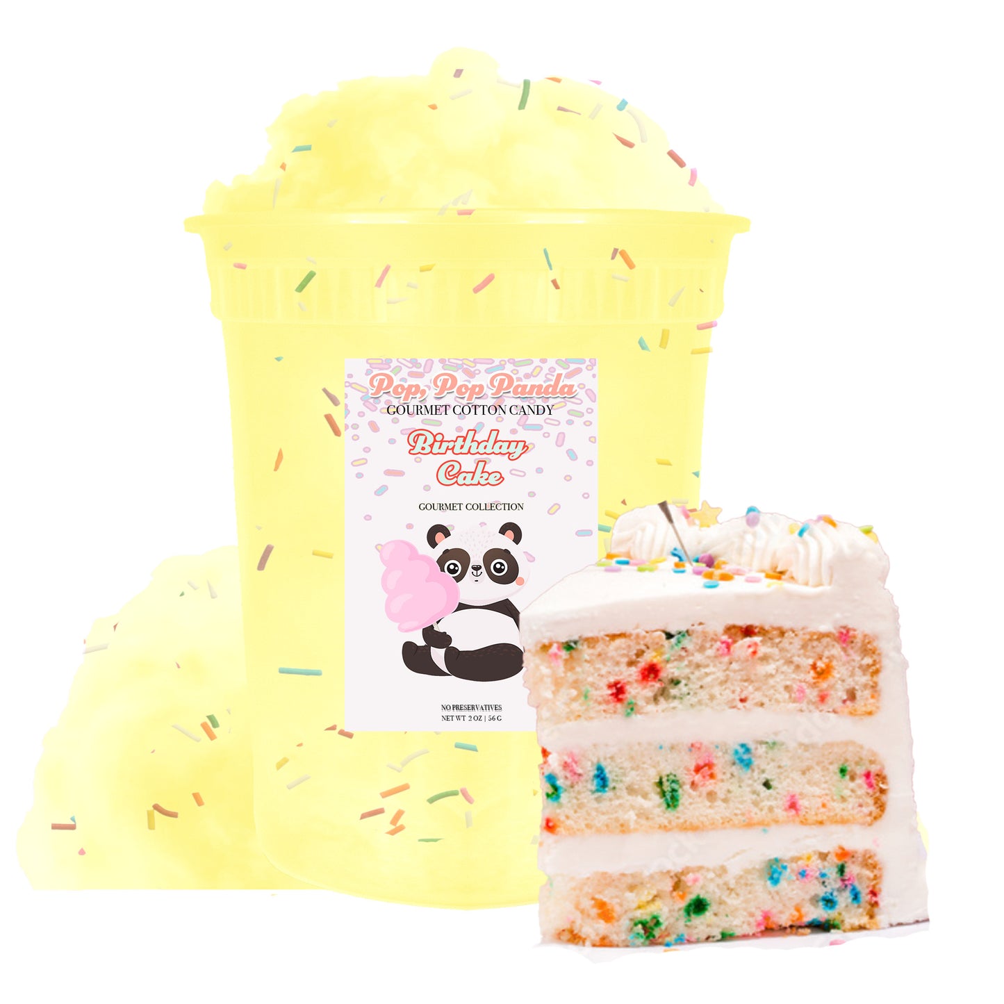 Birthday Cake Cotton Candy | 2 oz