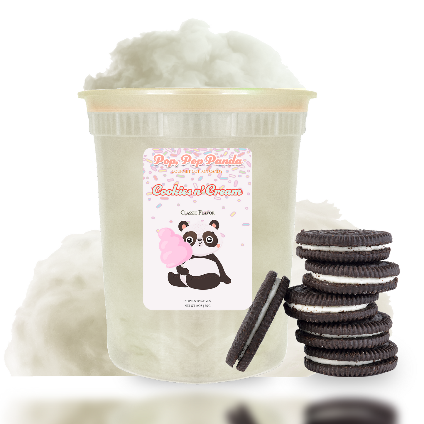 Cookie Lovers Bundle - 1 Cookies n' Cream Popcorn + 2 Cookies n' Cream Cotton Candy