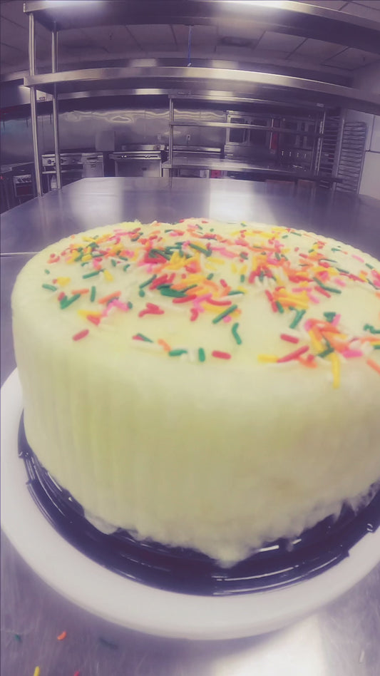 Birthday Cake Cotton Candy Fluffy Round Cake | Fluffy 9in.